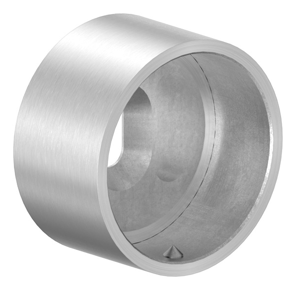 Raccord mural pour tube rond Ø 48,3 mm en V2A