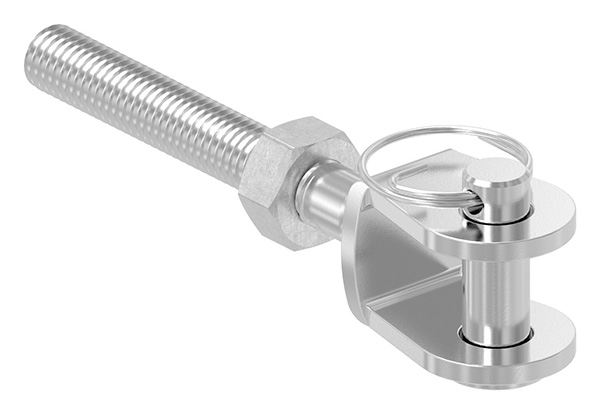 Borne à fourche avec filetage extérieur M8 gauche