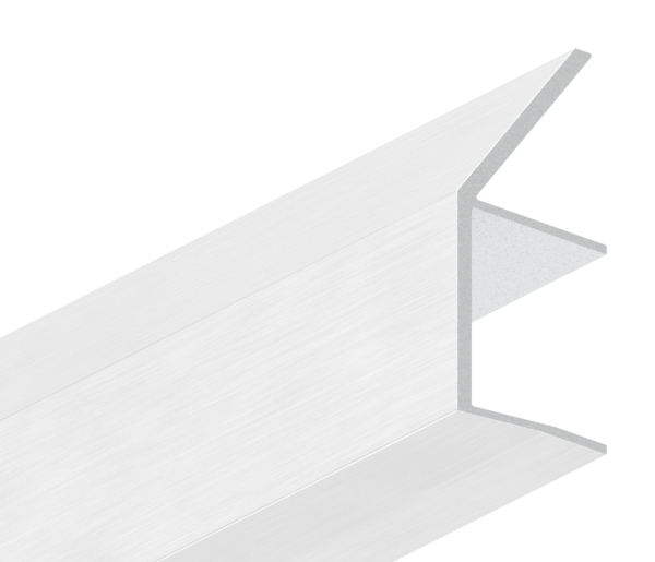 Regenrinne Aluminium fuer Glas 21-52 mm- L = 1400 mm- eloxiert E4-EV1-88-11VDE-RE-1400.21
