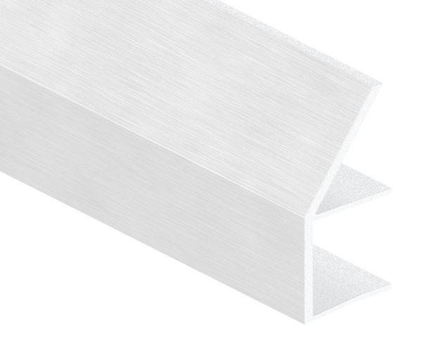 Regenrinne Aluminium eloxiert fuer Glas 17-52 mm L = 2400 mm Vordachsystem-88-11VDE-RE-2400.17