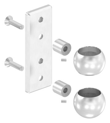 Support mural pour tube rond Ø 42,4 mm V2A