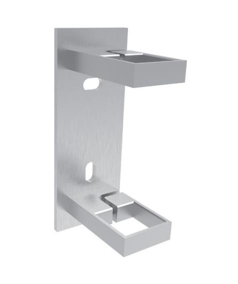 Seitenverankerung fuer Pfosten Edelstahl AISI 304 fuer 40x40 mm Vierkantpfosten geschliffen-89-11A640120X50-A.4