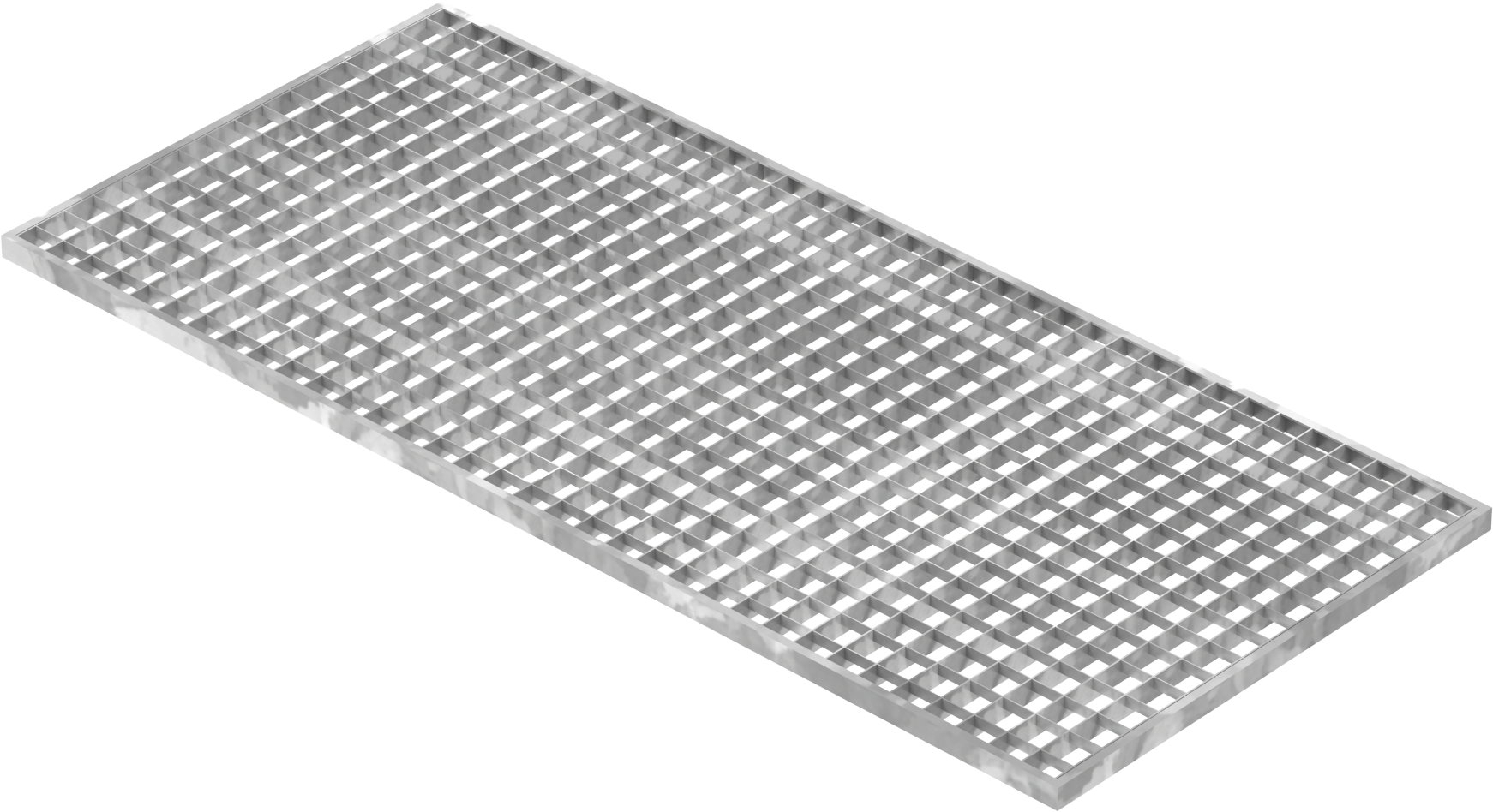 Lichtschachtrost Baunormrost - Masse-  490x1190x20 mm 30-30 mm - aus S235JR -St37-2- im Vollbad feuerverzinkt-23-491193020.7