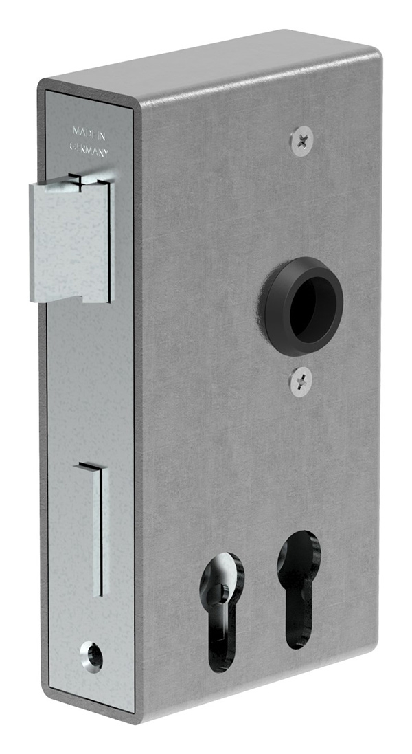 Schlosskasten - fuer 2 Profilzylinder - Masse- 40x94-5x173 mm - Stahl S235JR- roh - AMF Artikel- 14407-30-3351.8