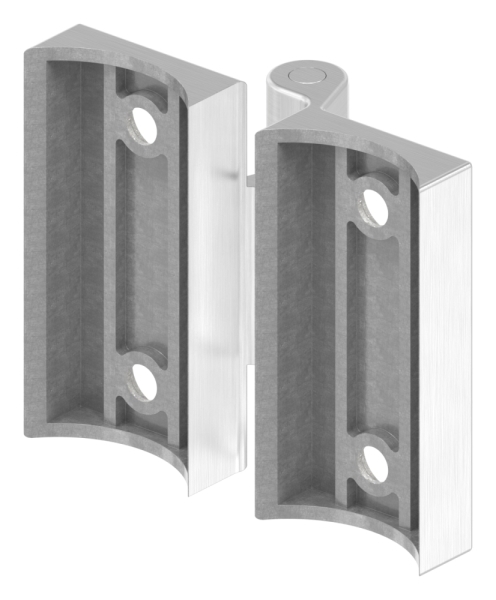 Charnière à visser pour tube 42,4mm, V4A