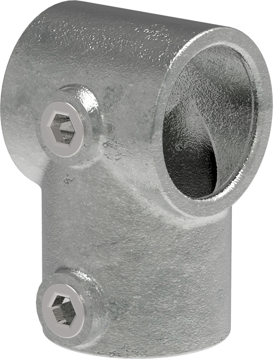 Rohrverbinder T-Stueck kurz Ø 21-3 mm -1-2- - Temperguss verzinkt - 101T21-101T21