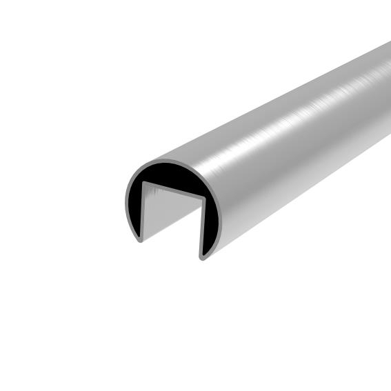 Glashandlaufprofil Edelstahl AISI 316 D 42-4 x 1-5 mm L 6000 mm mit LED-Kanal-89-11A146921042-A.4