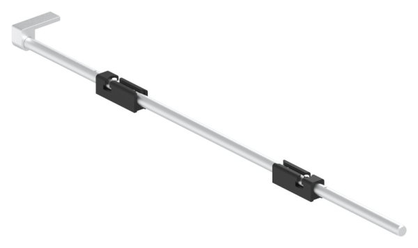 Bodenriegel XL mit zwei Befestigungen- Laenge 1000mm- zum Anschrauben- RAL 9005 schwarz-88-1156712-ALU.9005