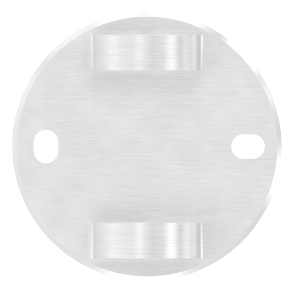 Fixation murale 120x10 mm pour le serrage d'un tube rond Ø 42,4 mm V4A