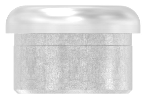 Bouchon plat V2A coulé à coller pour Ø 33,7x2,0 mm