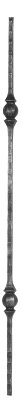 barre intermédiaire | longueur : 900 mm | matériau : 13x13 mm | martelé | acier S235JR, brut