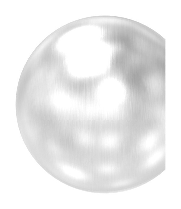Boule d'extrémité creuse pour tube de 33,7mm, avec M8