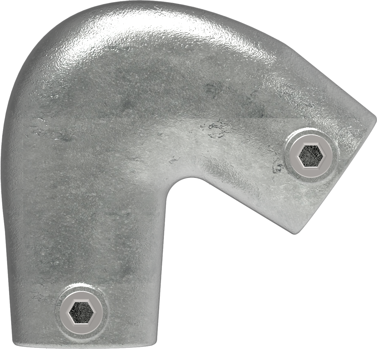Raccord de tuyau | Coude variable 40-70° | 123C42 | 42,4 mm | 1 1/4" | Fonte malléable et électrogalvanisée