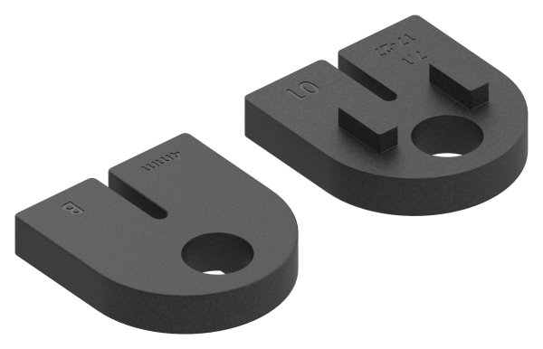 Gummieinlage Gummi fuer Glas 4-0 mm fuer halbrunde Glasklemme Modell 25- 1 Paar-88-112504.GU