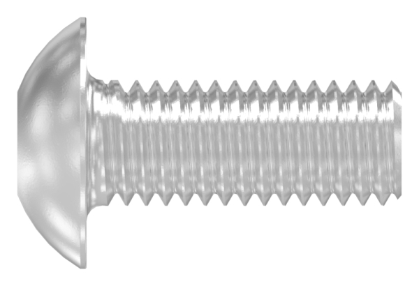 Vis à tête ronde M8 x 20, A2, DIN 7380-1