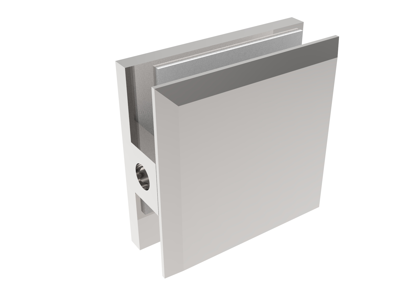 Glasklemme Zinkdruckguss poliert 45x45 mm fuer Glas 8-10 mm-89-11GSZNZP901PCR-A.4