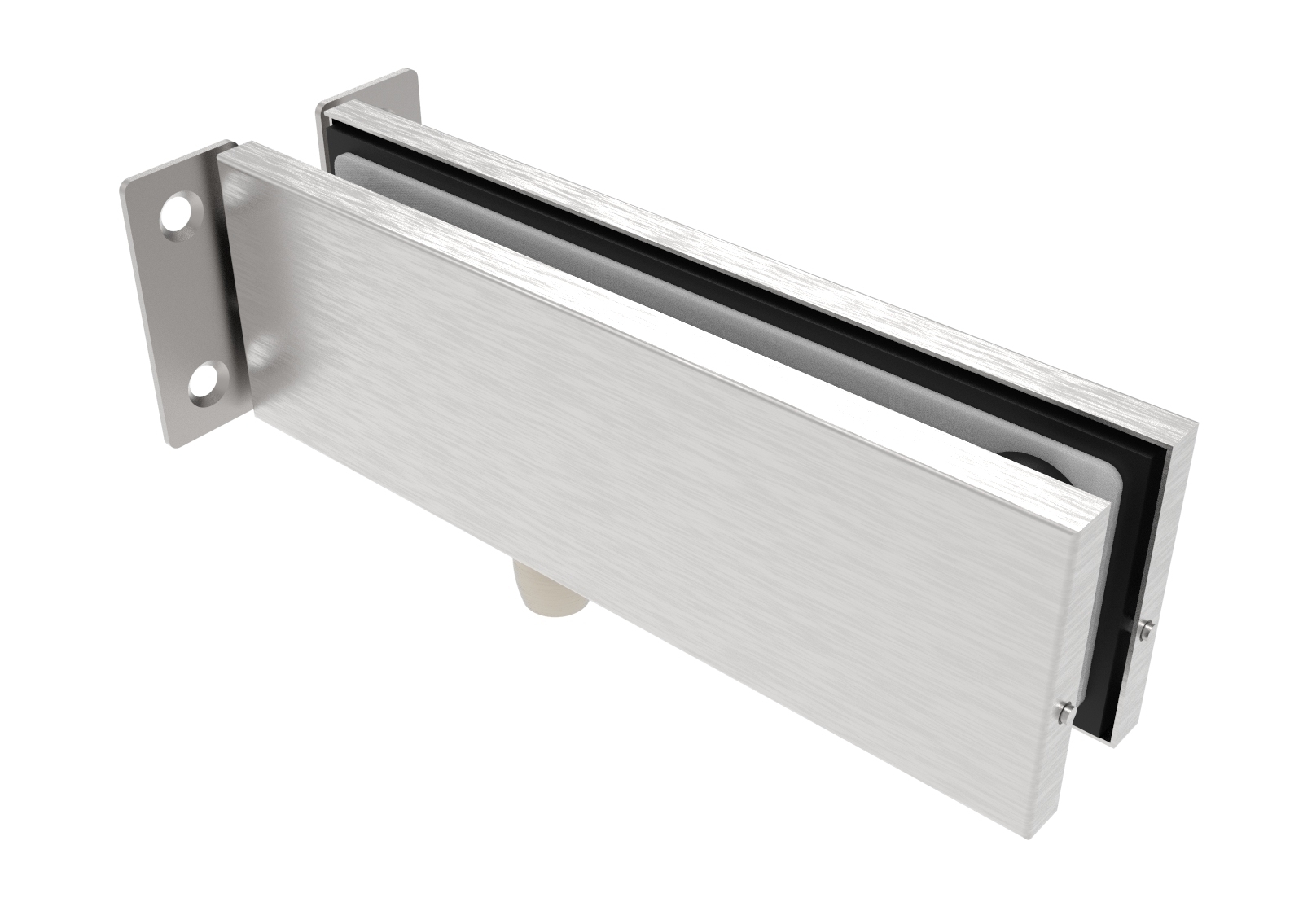 Edelstahl Glashalter mit Drehpunkt oben fuer Glas 10-12mm- geschliffen-89-11GS304ZP811S-A.4