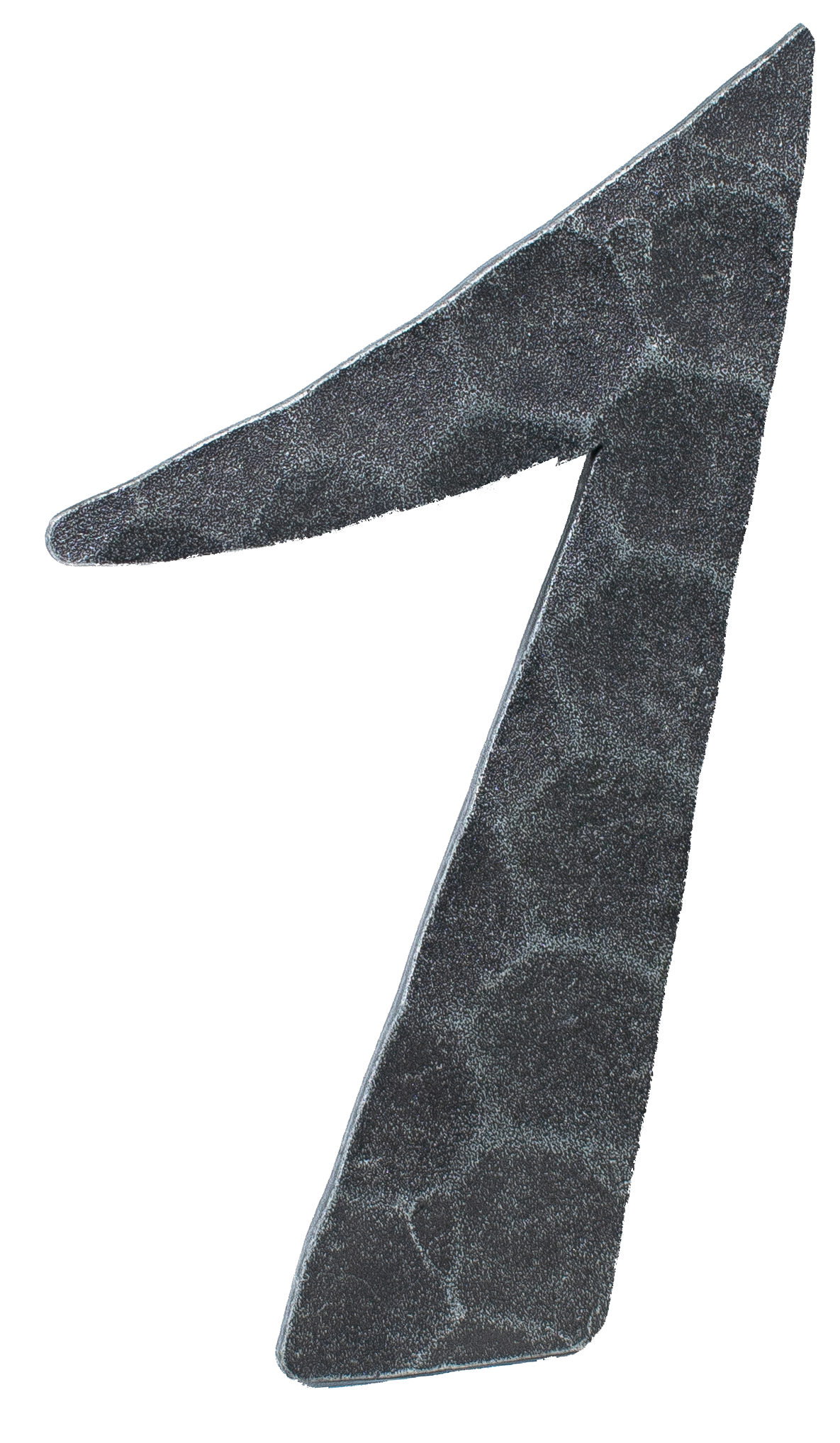 Maison numéro 1 | dimension 12x8 cm | matériau 4 mm martelé | acier (brut) S235JR