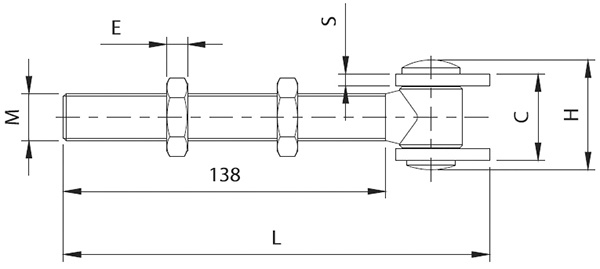 Charnière M18 | réglable | acier (brut) S235JR