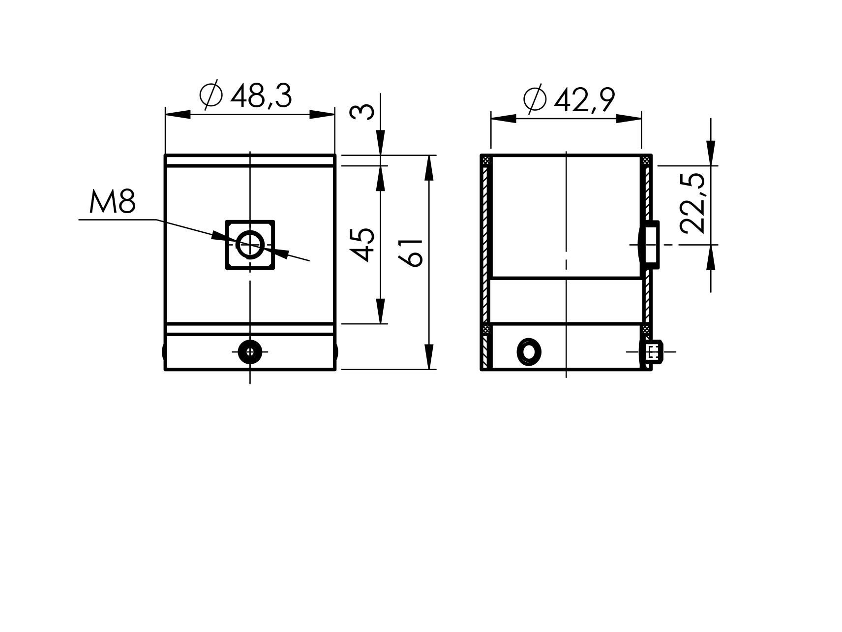 Glashalter Edelstahl AISI 304 fuer Pfosten D42-4 Glas 6-10-76 mm geschliffen-89-11A1200042-A.4