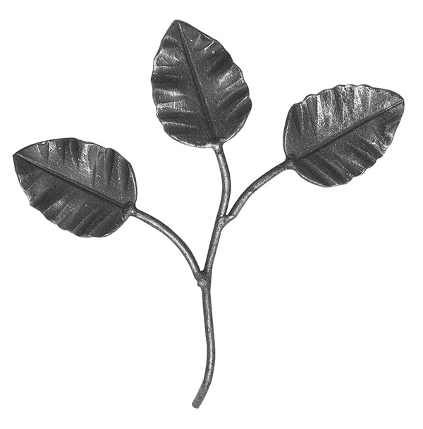 Zierteil - Rosenblatt - Masse- 105x95 mm - Stahl S235JR- roh-30-2680.8