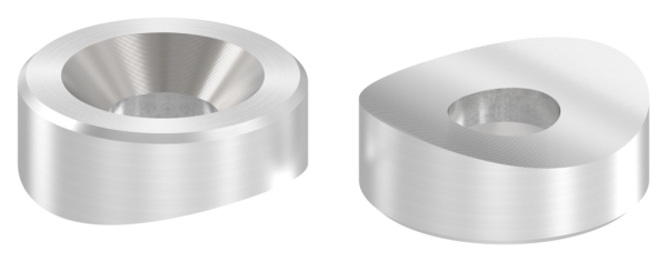 Pièce de compensation pour tube 48.3mm, Ø 18mm, avec fraisage 7mm, V2A