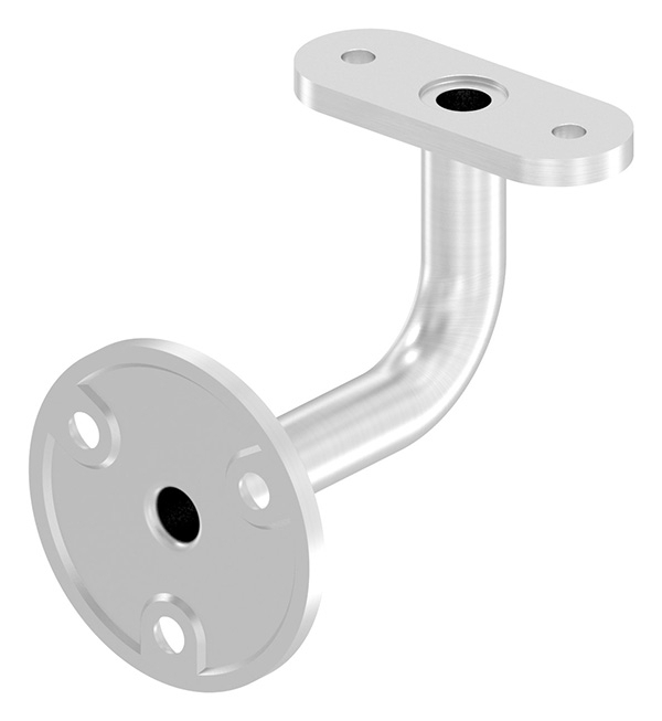 Handlaufhalter V2A Ronde Ø 60x5 mm- Wandabstand 75 mm- Kabeldurchfuehrung LED-88-1150218-240.00