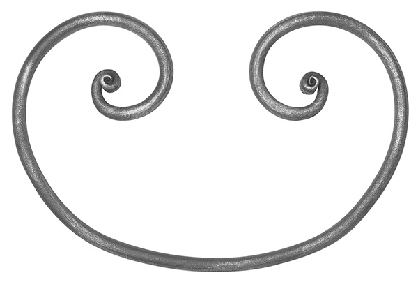 Rundeisenbarock - Masse- 325x215 mm - Material- Ø 12 mm - Stahl S235JR- roh-30-1906.8