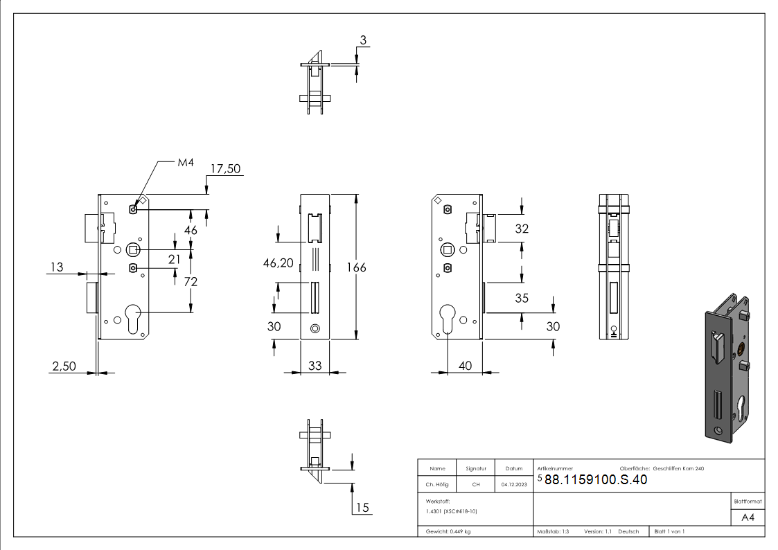 Serrure, adaptée à 59100-240/ST-40