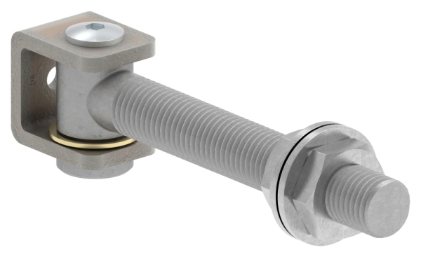 Charnière de portail M20 | réglable | acier (brut) S235JR