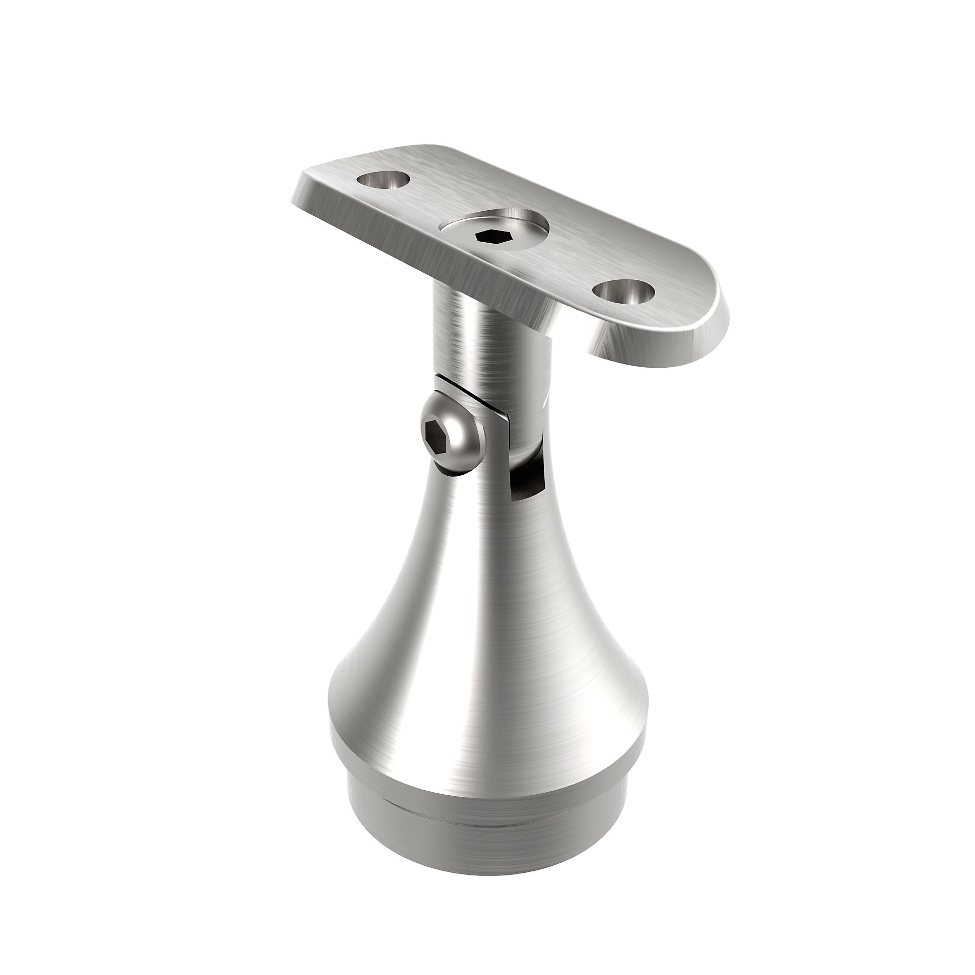 Stuetze mit Gelenk und Halteplatte - fuer Rundrohr Ø 42-4 mm - V2A-12-2156-A.4