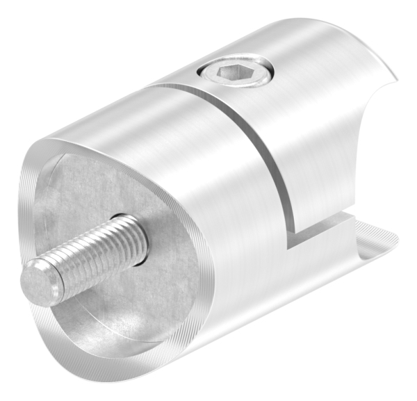 Halter fuer rundes Klemmprofil 21-3mm Anschluss- 42-4mm- V2A-88-1155353-240.42