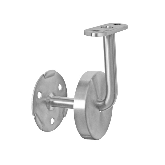 Handlaufhalter Edelstahl AISI 304 fuer flachen Handlauf Wandmontage Schliff-89-11A0117000B-A.4