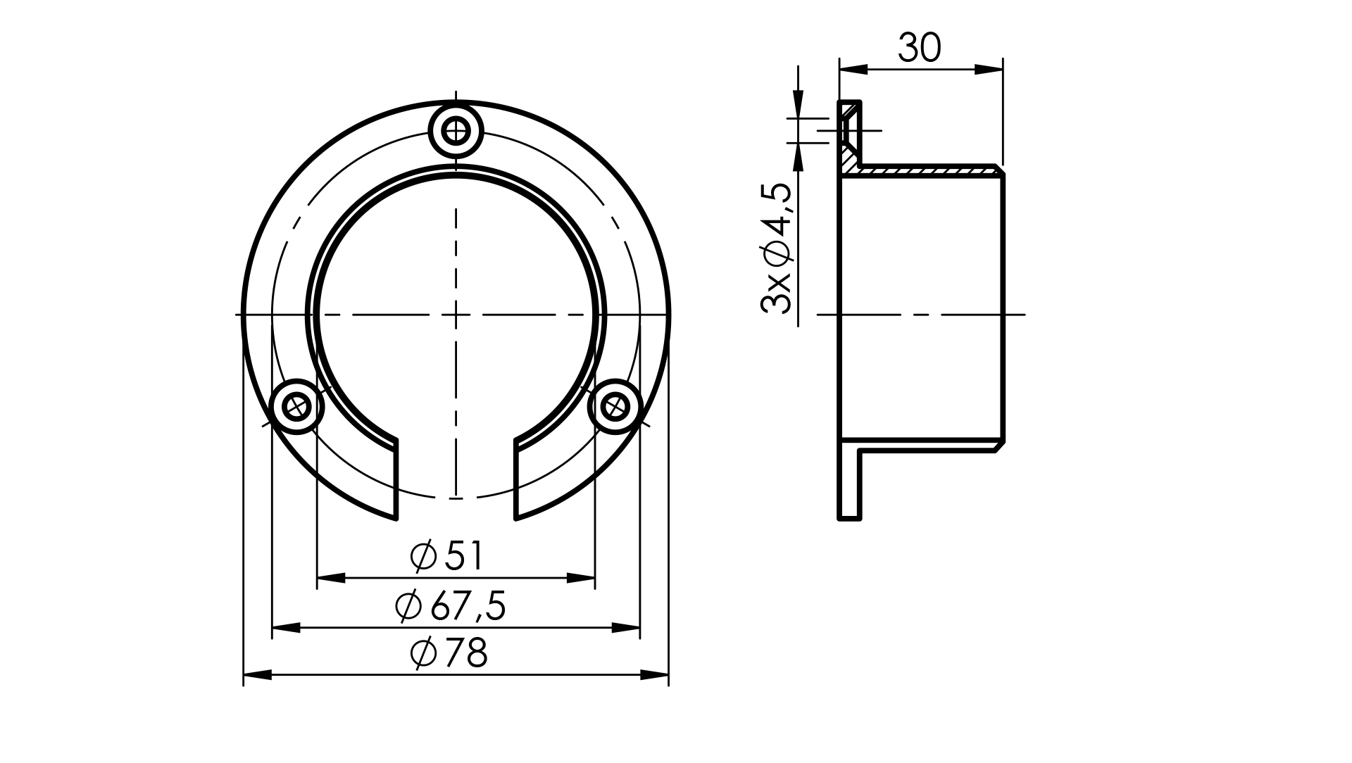 Handlaufhalter Flansch Aluminium LED Satin-ELOX Glasmontage-89-11AL6505050LEDSE-A.4