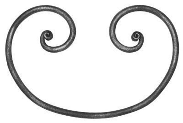 Rundeisenbarock - Masse- 325x215 mm - Material- Ø 14 mm - Stahl S235JR- roh-30-1907.8