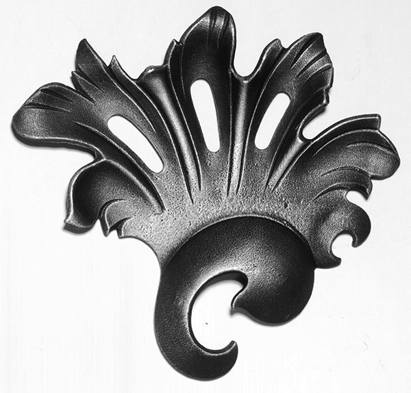 rosette décorative ; 155x140x20mm ; gauche