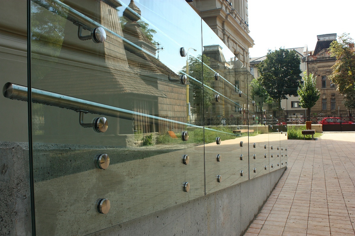 Glaspunkthalter Ø 52 mm- V2A- verstellbar- Anschluss- Flach-11-7005-A.4