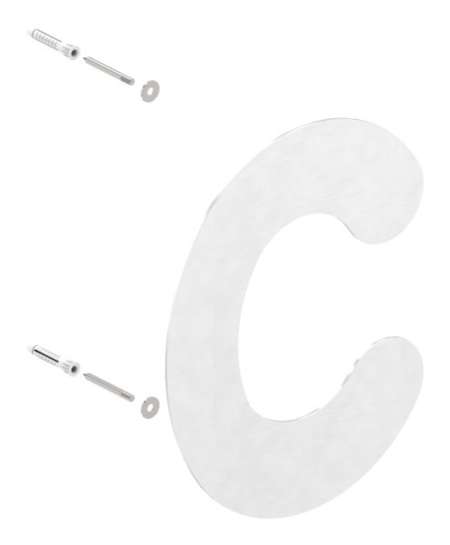 Lettre c | grande | Dimensions : 200 mm x 300 mm | V2A
