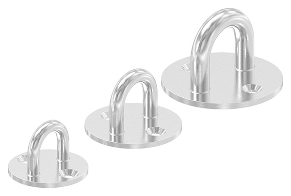 Befestigungsoese - Ø Oese- 6 mm - Platte- Ø 40 mm - V4A-11-2939.1