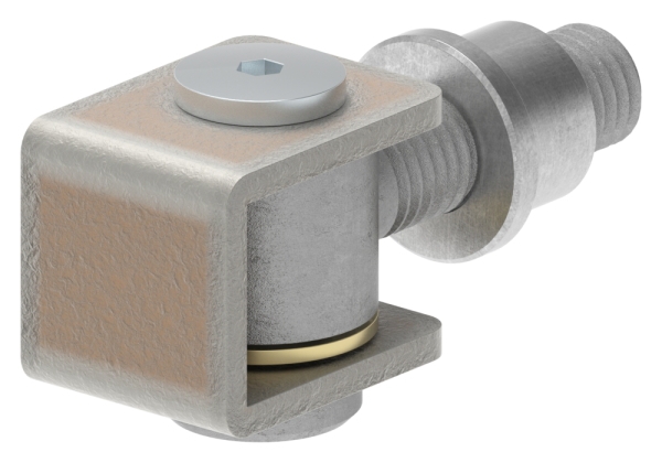 Charnière M12 | réglable | soudable | acier (brut) S235JR