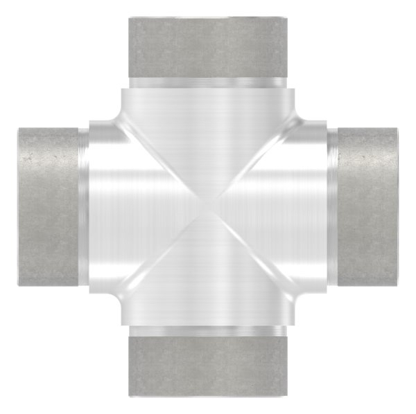 Kreuzstueck V2A fuer Rohr 48-3x2-0 mm zum Stecken-11-3657.4