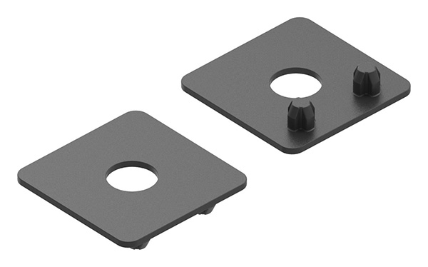 1 paire de plaques en plastique pour support de tôle Ø 25 mm