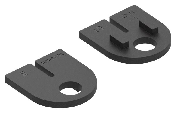 1 Paar Gummis zu Glasklemme 63x45x30 mm AbZ fuer 10-76 mm Glas VSG-10-2411.0