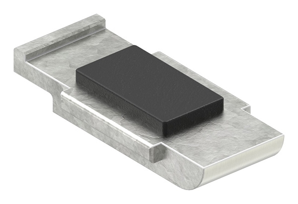 1 base de sécurité sur pince à verre 45x45x26 mm AbZ effet acier inoxydable