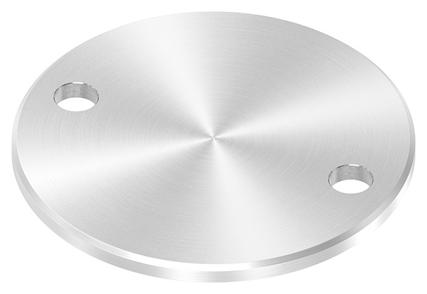 Plaque d'ancrage | Ø 120 x 6 mm | avec 2 trous á Ø 13 mm | V2A
