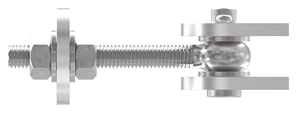 Charnière de portail | M12 | 180° | réglable | V2A