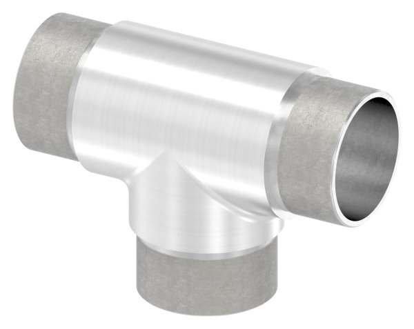 T-Stueck mit gleichen Abgaengen fuer Rundrohr Ø 42-4x2-0 mm V2A-11-3676-A.4