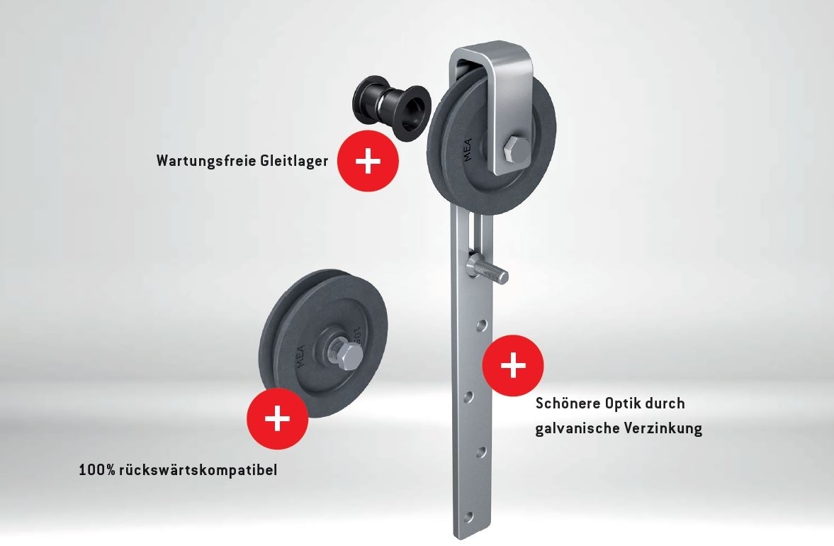 Gussrolle mit Buegel Haengetor MEA verz- Buegel Ø 75 mm 10330128-60-0001.9