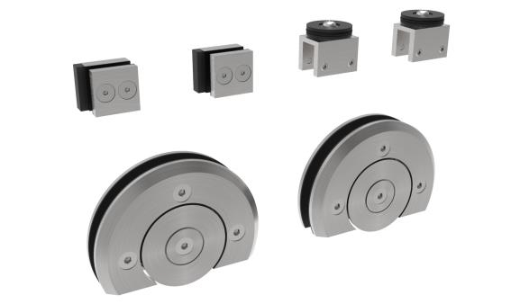 Glastuer Schiebetuer Bodenfuehrung Edelstahl AISI 304- L 3000mm- max- 100kg-89-11GS304P9201SSET-A.4