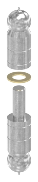 Zierscharnier Stahl glatt 30 mm Dorn 16 mm-88.113824